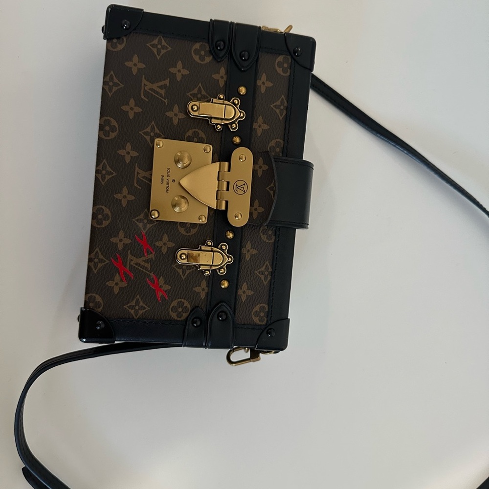 Louis Vuitton Monogram Petite Malle in Brown and Gold